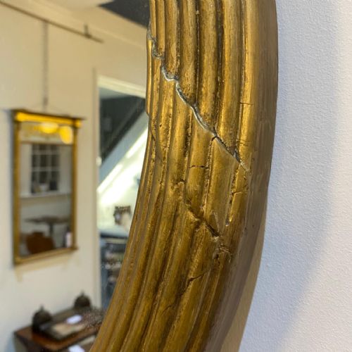 WILLIAM IV LARGE OVAL OVERMANTLE MIRROR - ADDITIONAL PHOTO 5