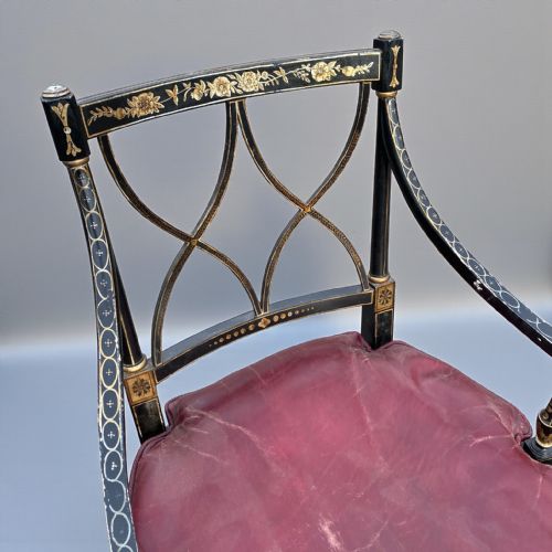 19TH CENTURY PAIR OF OPEN ARMCHAIRS - ADDITIONAL PHOTO 1