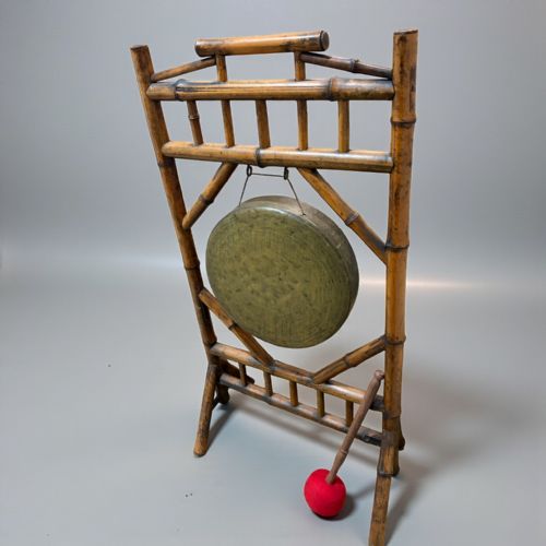 VICTORIAN BAMBOO DINNER GONG - ADDITIONAL PHOTO 1
