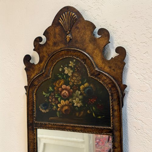 GEORGE II STYLE BURR WALNUT PIER MIRROR - ADDITIONAL PHOTO 3