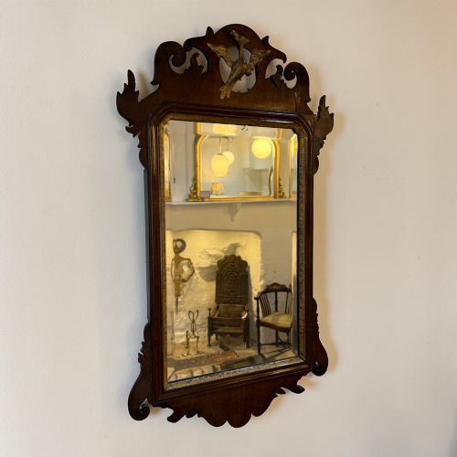 Chippendale Style Fretted Wall Mirror Circa 1880