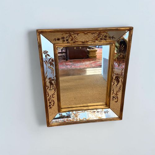 Chinoiserie Design French Eglomise Mirror
