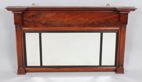William IV Period Mahogany Overmantel Mirror
