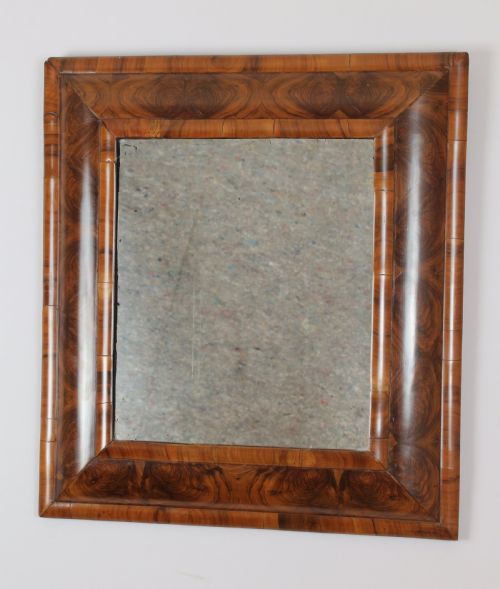 William and Mary Period Walnut Oyster-piece Mirror