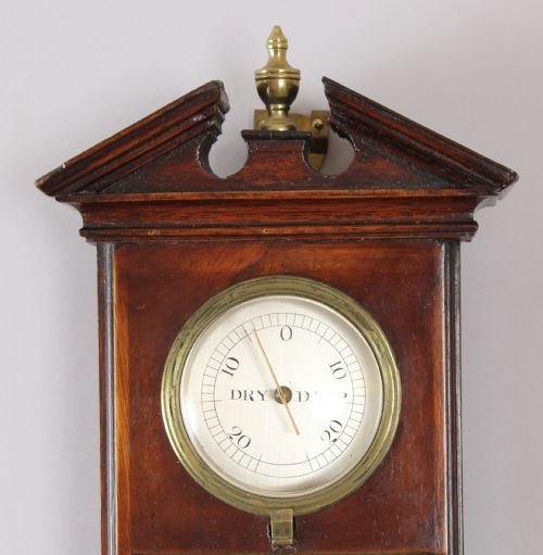 EARLY 19TH CENTURY MAHOGANY STICK BAROMETER BY MALACRIDA OF DUBLIN - ADDITIONAL PHOTO 1