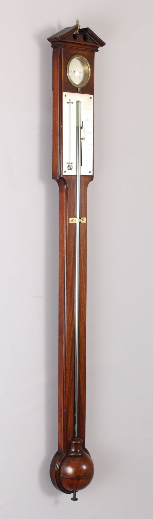 EARLY 19TH CENTURY MAHOGANY STICK BAROMETER BY MALACRIDA OF DUBLIN - ADDITIONAL PHOTO 3