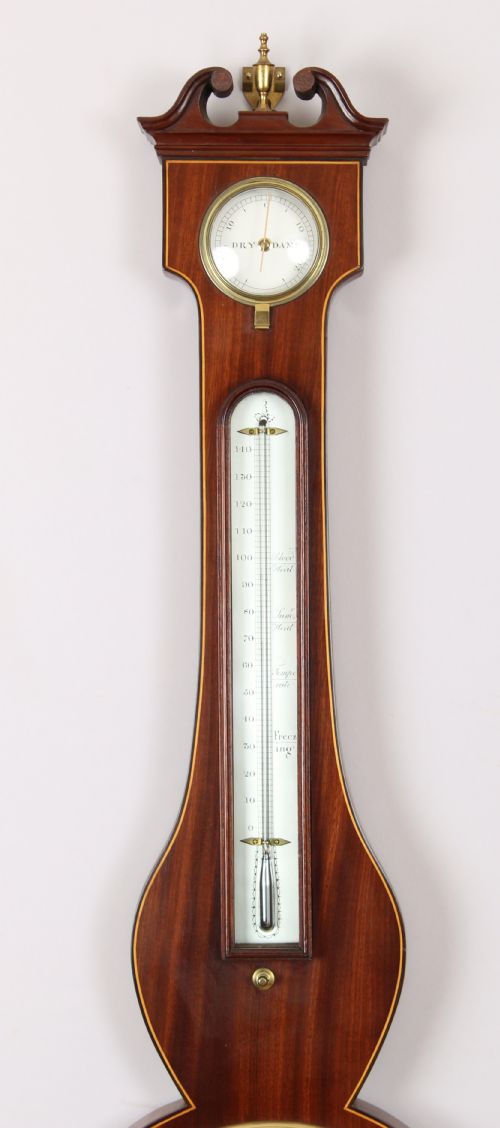 fig 2. Early 19th Century Mahogany Wheel Barometer by Abraham of Bath