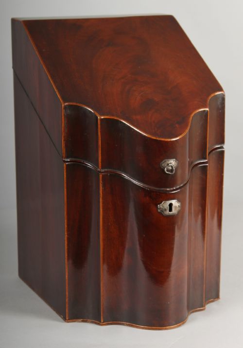 George III Period Mahogany Cutlery-box