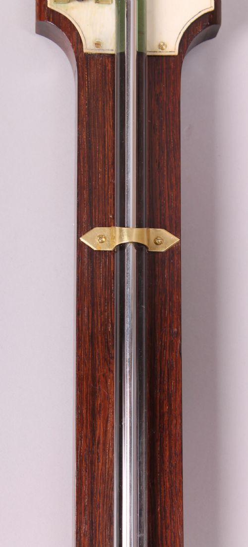 EARLY 19TH CENTURY ROSEWOOD STICK BAROMETER BY CORTI OF EXETER - ADDITIONAL PHOTO 1