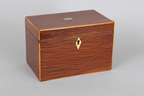 George III Period Partridge Wood Tea-caddy