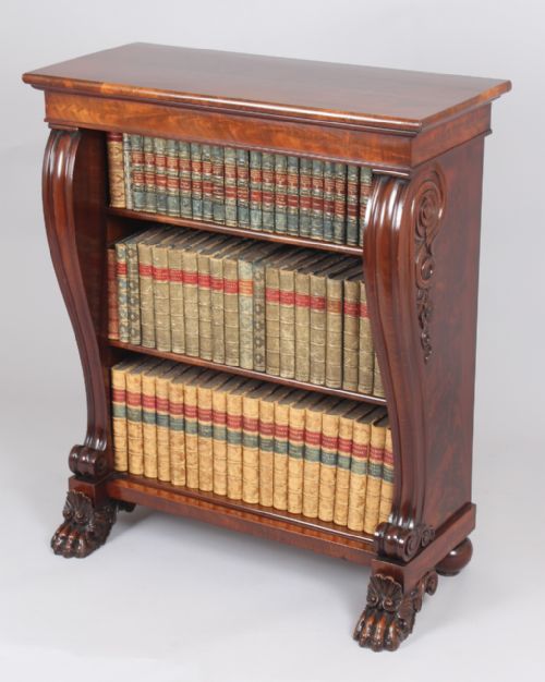 George IV Period Mahogany Small Bookcase with Two Adjustable Shelves