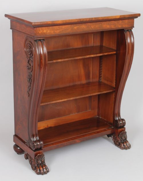 fig 1. George IV Period Mahogany Small Bookcase with two adjustable shelves