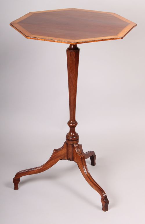 George III Period Mahogany Octagonal Top Tripod Table