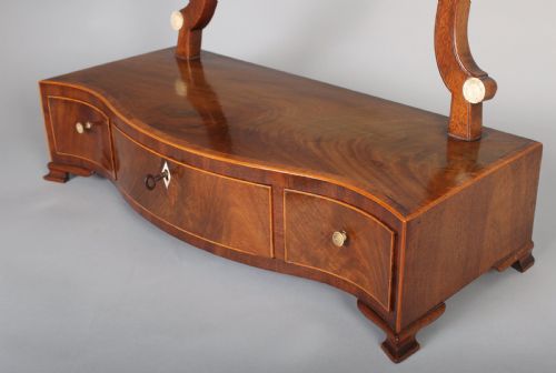 fig 1. George III Period Mahogany Toilet Mirror of classic Hepplewhite Style