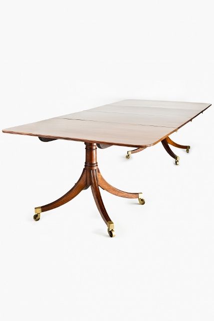 Regency Period Mahogany Twin-pedestal Dining Table