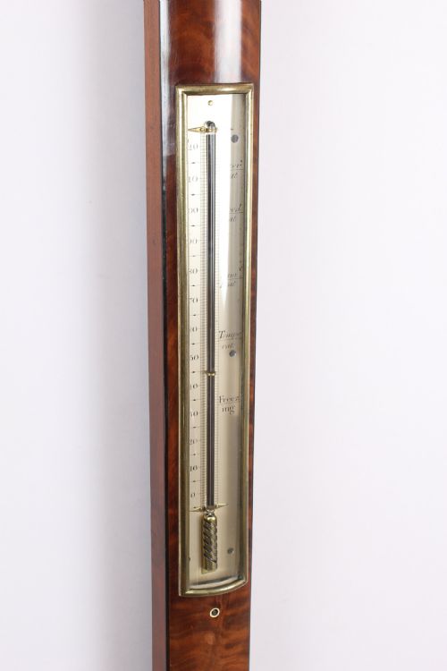 fig 2. Very fine mahogany bow-fronted stick barometer by Mackenzie & Swaggart