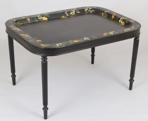 Victorian Black Papier-mâché Tray