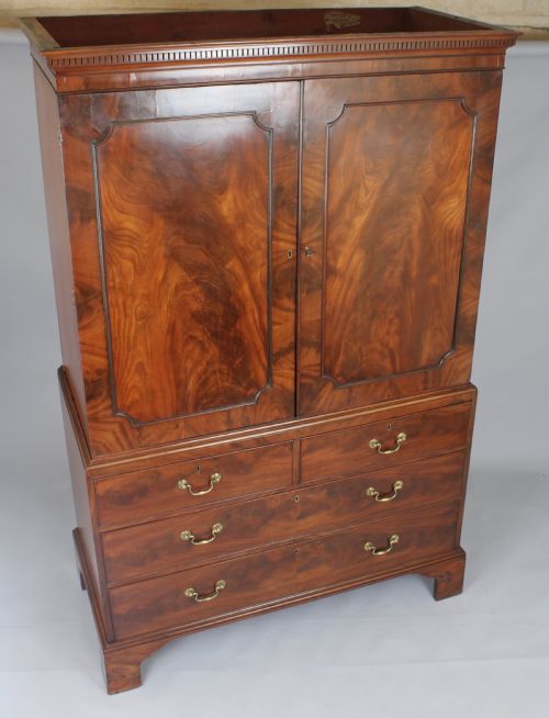 George III Mahogany Clothes Press
