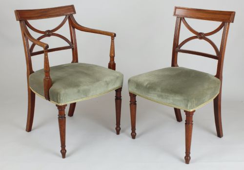 Set of Eight George III Period Mahogany Dining-chairs