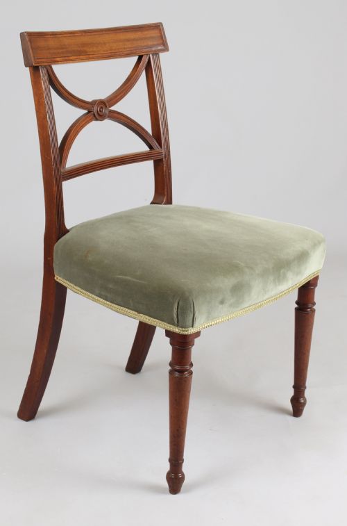 fig 2. Set of eight George III period mahogany dining-chairs