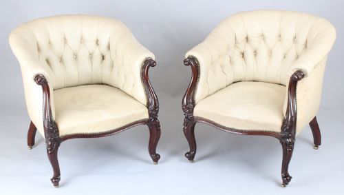 Very Fine Pair of Mahogany Tub-chairs