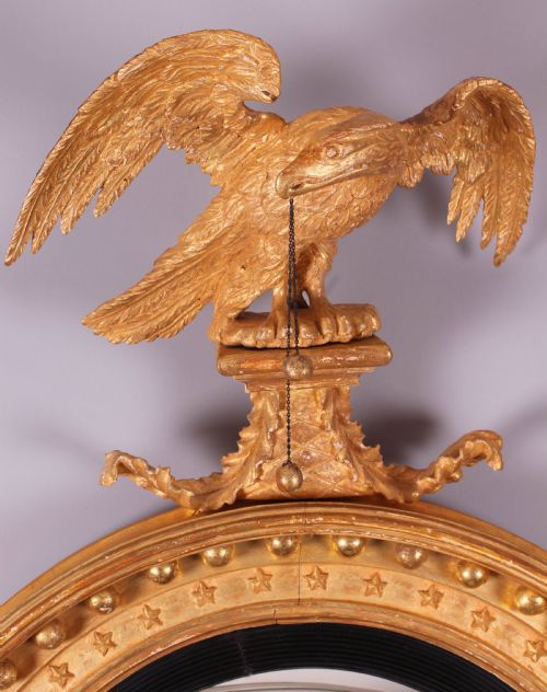 fig 1. Regency period carved and gilded convex mirror