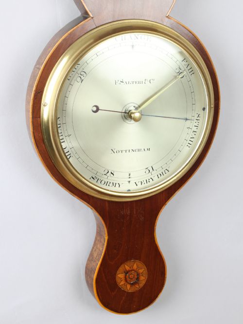 EARLY NINETEENTH CENTURY MAHOGANY WHEEL BAROMETER BY F SALTERI CO NOTTINGHAM - ADDITIONAL PHOTO 3