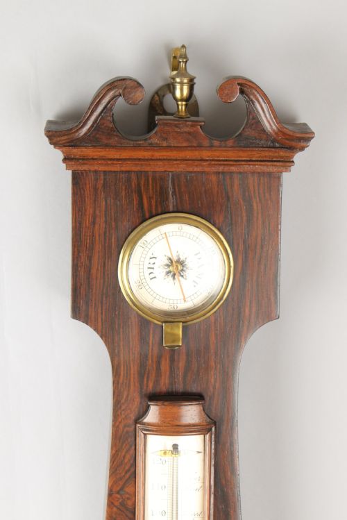 fig 1. 19th century rosewood wheel barometer by J Tara, Louth 