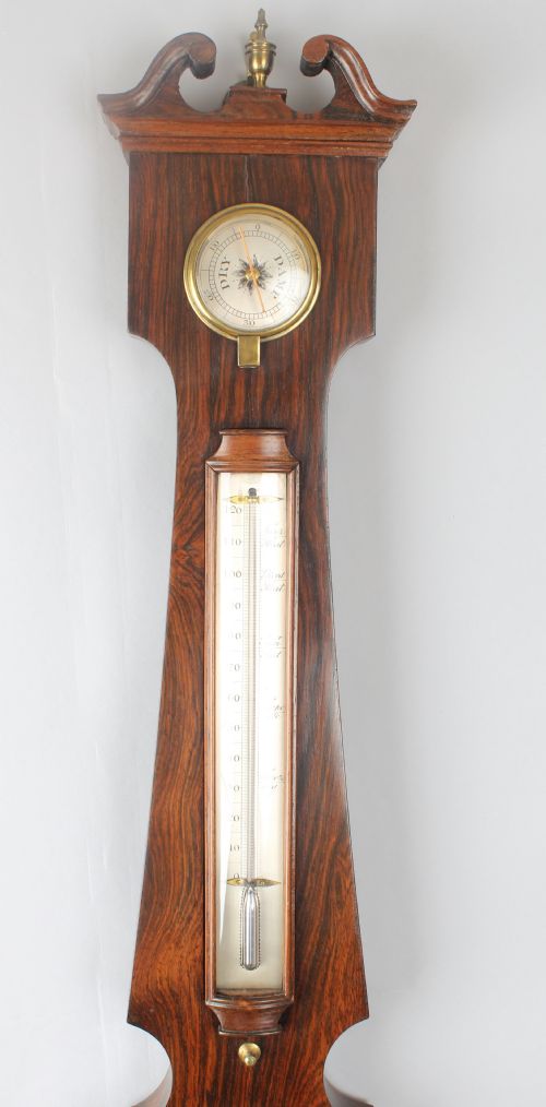 fig 2. 19th century rosewood wheel barometer by J Tara, Louth 