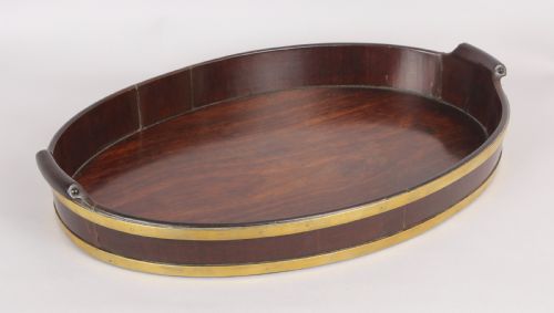George III Period Mahogany Oval Tray