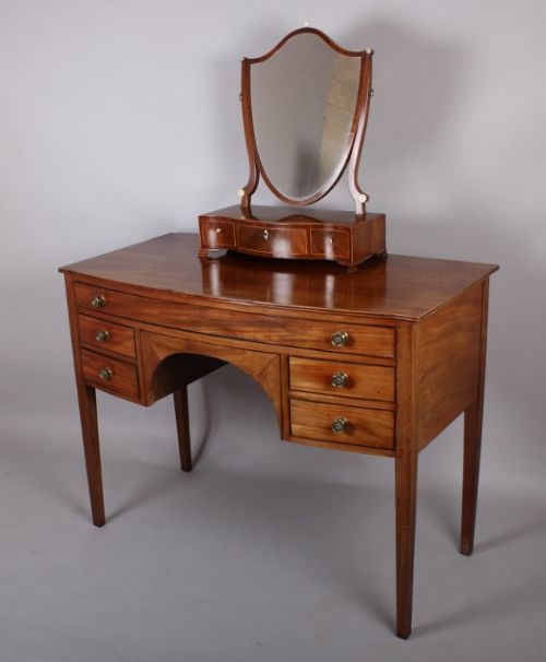 fig 1. George III period faded mahogany small bow-fronted sideboard