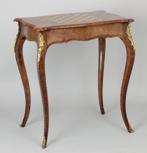 Fine Quality Walnut and Ormolu-mounted Games-table in the Louis Xv Revival Style