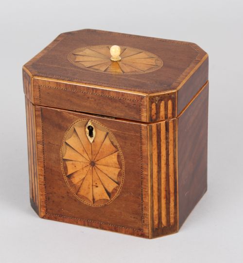 George III Mahogany Tea-caddy