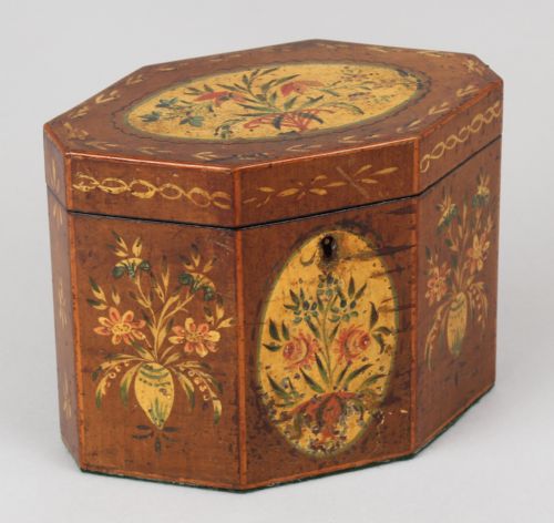 George III Period Octagonal Harewood Tea-caddy