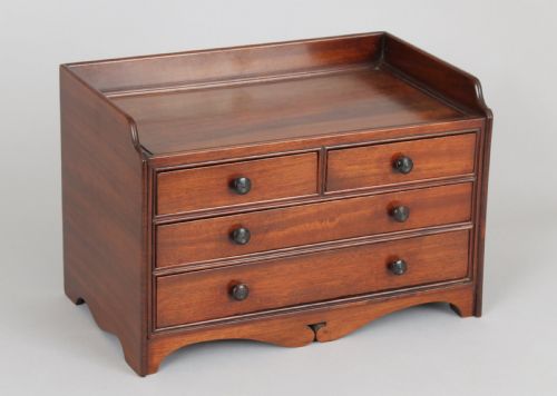 Fine Quality George III Period Miniature Mahogany Chest-of-drawers