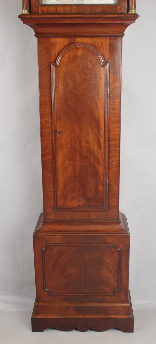 fig 1. George III period mahogany long-case clock by John Vidion of Faversham