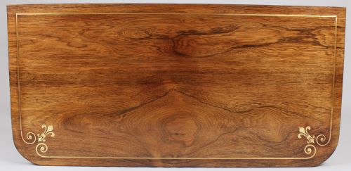fig 1. Fine quality Regency rosewood and brass inlaid card-table 
