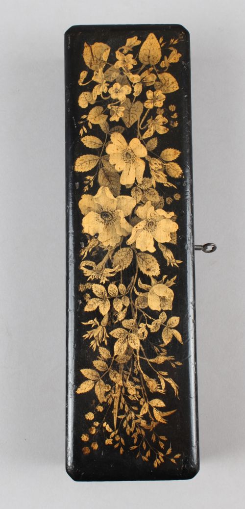 19th Century Continental Pen-work Glove-box