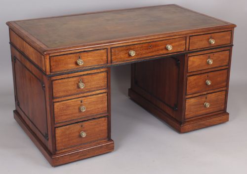 George IV Period Mahogany Partners' Desk