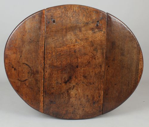 fig 2. Early 18th century oak drop-leaf table of small proportions