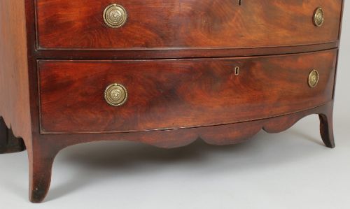 fig 1. George III period mahogany bow-fronted chest-of-drawers