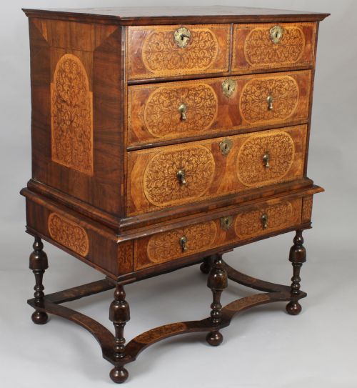fig 2. An exceptionally fine William & Mary period Chest-on-Stand