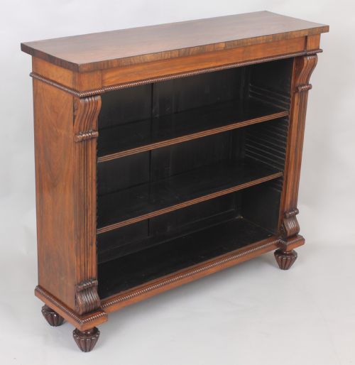 fig 1. George IV period rosewood small bookcase of fine quality