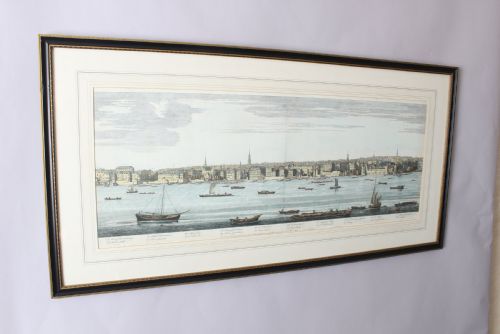 fig 1. Rare set of five panoramas of the River Thames by Samuel and Nathaniel Buck