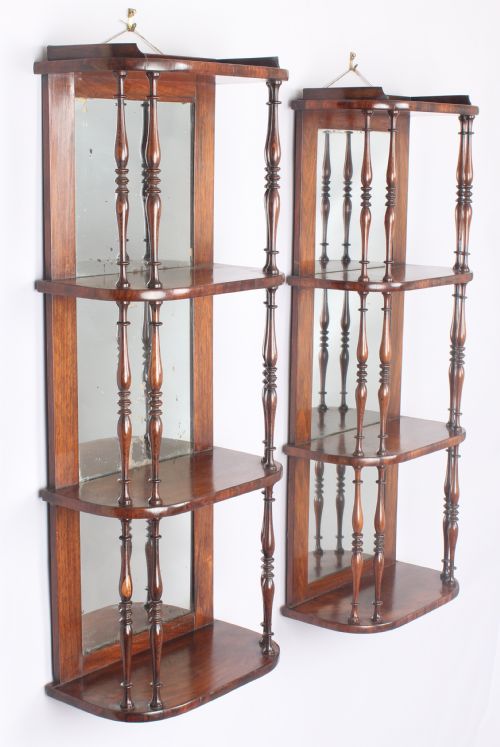Fine Pair of Regency Rosewood Display-shelves
