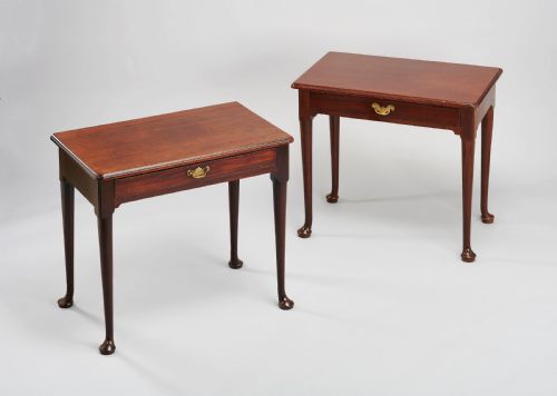 A Matched Pair of George II Period 'Red Walnut' Side-tables