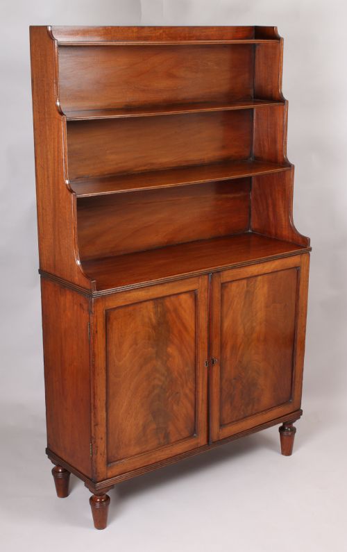 fig 1. George IV period mahogany bookcase-cabinet