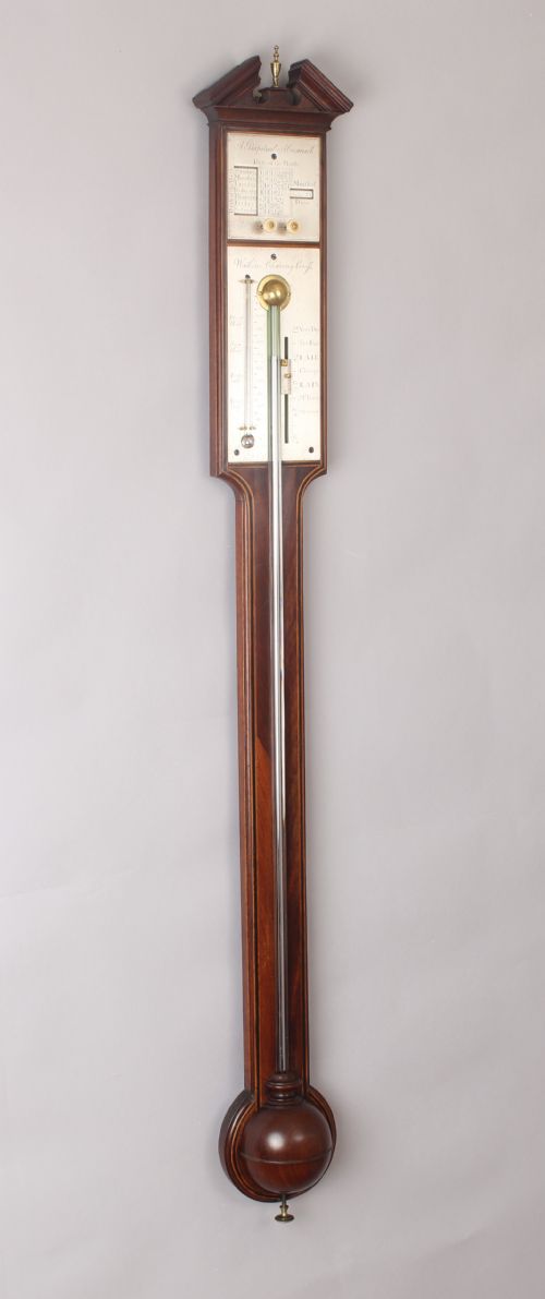Fine and Rare George III 'Perpetual Almanack' Stick Barometer