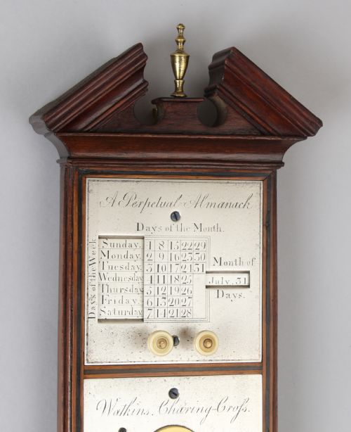 fig 2. Fine and rare George III 'Perpetual Almanack' stick barometer