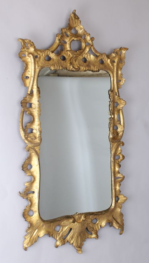George Ii/iii Period Carved Giltwood Mirror